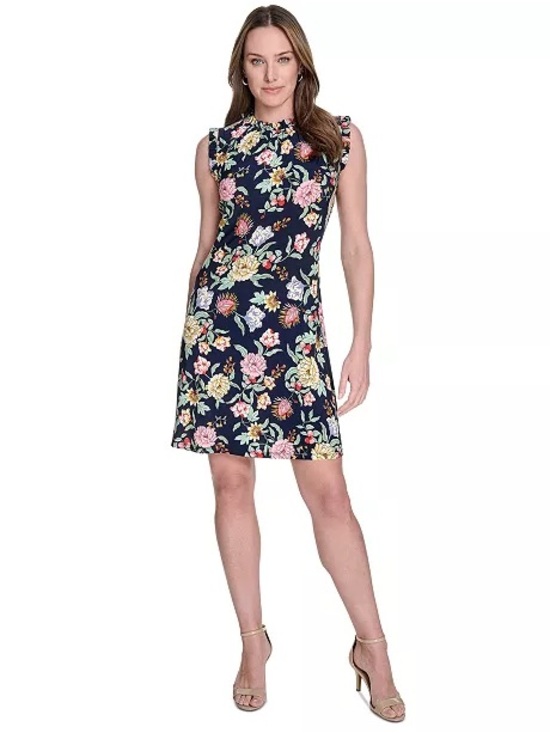 Tommy Hilfiger Dresses & Skirts - Tommy Hilfiger Ruffled Floral Jersey Dress